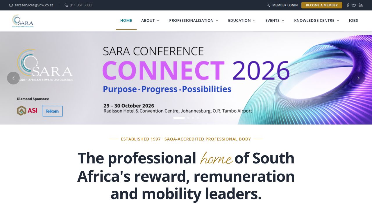 Sarah Ra Programme SARA - South African Reward Association